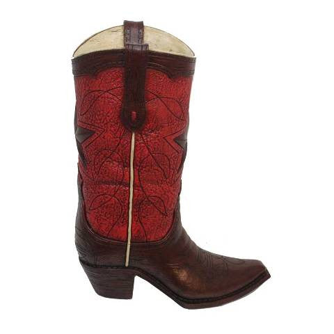 (HXWD7008) Western Red Star Boot Vase