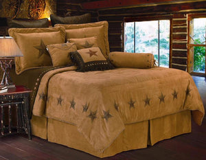(HXWS2010-SQ) 7-Pc Super Queen "Luxury Star" Western Comforter Set