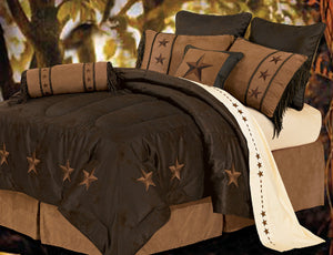 (HXWS2018CHOC-SK) "Laredo Chocolate" 6-Pc. Western Star Comforter Set Super King