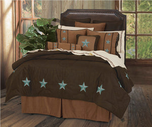 (HXWS2018TQ-SQ) "Laredo Tan" 7-Pc. Western Star Comforter Set Queen