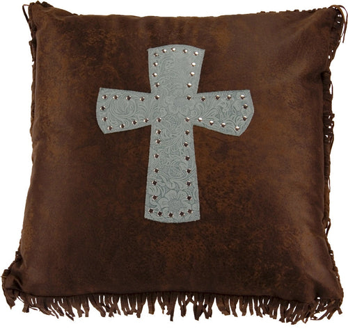 (HXWS4001P2TQ) Cheyenne Cross Accent Pillow Turquoise