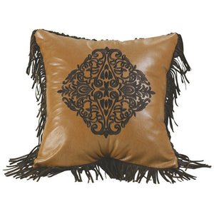 (HXWS4183P2) "Las Cruces" Western Embroidered Medallion Pillow