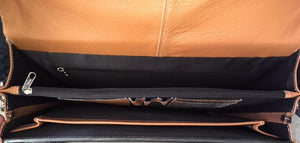 Western Natural Tooled Briefcase/Laptop Bag