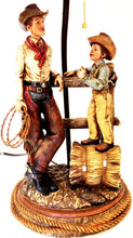 Load image into Gallery viewer, (RWRA1369) &quot;Cowboy and Son&quot; Western Table Lamp