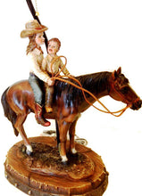 Load image into Gallery viewer, (RWRA1368) Cowgirl &amp; Brother Western Table Lamp
