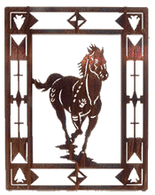 Load image into Gallery viewer, (LZESCP20W) &quot;Escape&quot; Running Horse Laser-Cut Metal Wall Art