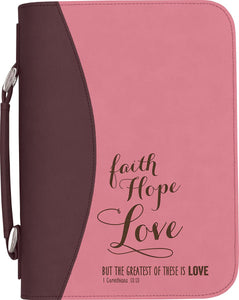 (PGD-BBX08) "Faith, Hope, Love" Bible Cover