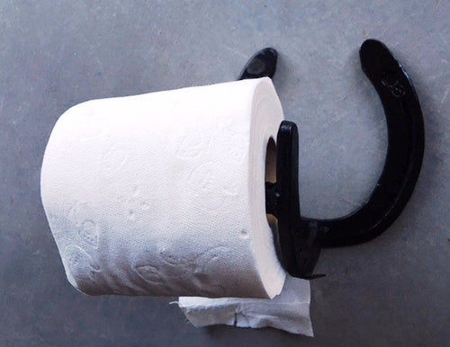 (BLA12) Genuine Horseshoe Toilet Paper Holder