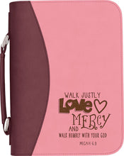 Load image into Gallery viewer, (PGD-BBX16) &quot;Walk Justly, Love Mercy&quot; Bible Cover