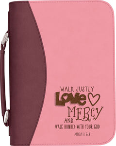 (PGD-BBX16) "Walk Justly, Love Mercy" Bible Cover