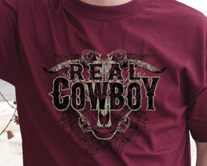 (CB624) "Real Cowboys Use a Saloon for a Chatroom" Western T-Shirt