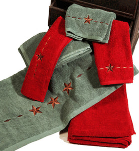 (HXTW2010) "Embroidery Star" Western 3-Pc. Towel Set