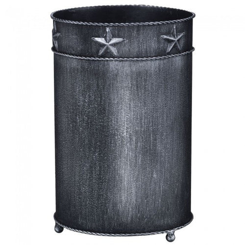 (JT-87-1347-141) Western Stars Trash Can - Black & Silver