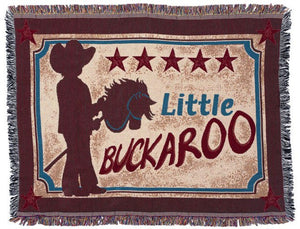 (JT-87-3650-E15) "Little Buckaroo" Western Kid's Throw