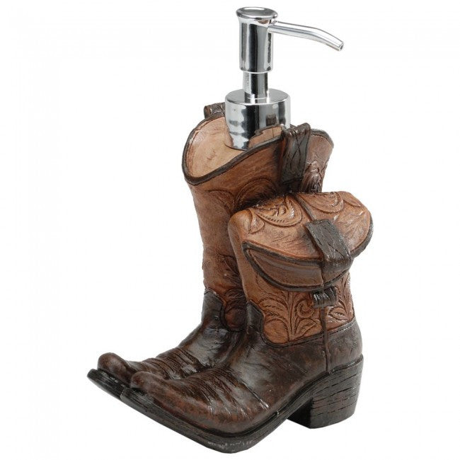 (JT-87-4621) Cowboy Boots Soap Dispenser