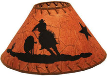 Load image into Gallery viewer, (RWRA3824) Western &quot;Cowboy &amp; Steer&quot; Lamp Shade