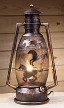 Load image into Gallery viewer, (JT-87-93762-250-12) Western Running Horses Metal Lantern Lamp