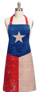 (KD-R1631) "State of Texas" Fabric Chef Apron