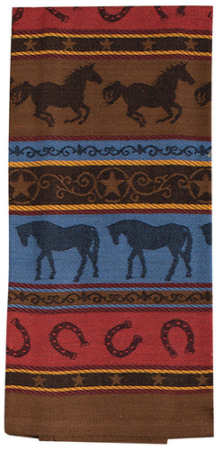 Grace & Beauty Western Horse Jacquard Tea Towel