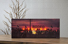 Lighted Stand at the Rodeo Canvas Art
