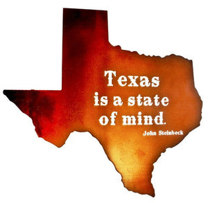 (LZTXSM24WSC) "Texas is a State of Mind" Western Laser-Cut Metal Wall Art