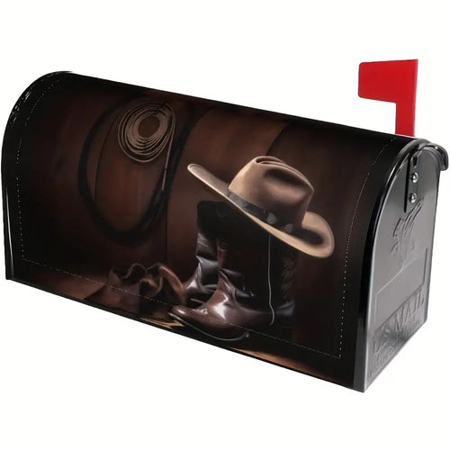 Cowboy Boot & Hat Magnetic Mailbox Cover