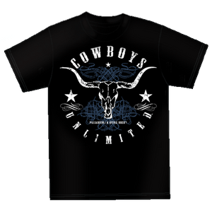 (MBCB1558) "Blue Skull" Cowboys Unlimited  T-Shirt