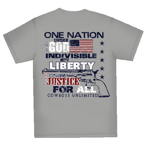 (MBCB1567) "One Nation Under God" Cowboys Unlimited T-Shirt