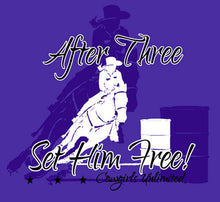 Load image into Gallery viewer, (MBCG1191) &quot;Set Him Free&quot; Cowgirls Unlimited Barrel Racer Adult T-Shirt