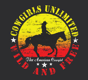 (MBCG1194) "Wild and Free" Cowgirls Unlimited Adult T-Shirt