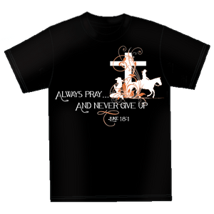 (MBCH1861) "Always Pray" Faith T-Shirt