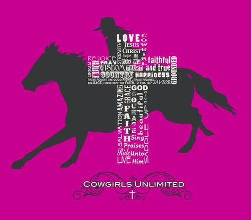 (MBCH1867) Cowgirl Cross Faith Adult  T-Shirt