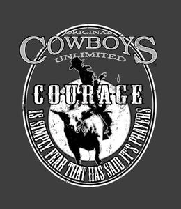 (MBCH1879) "Courage" Western Faith Adult T-Shirt