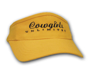 (MBHC9016) "Cowgirls Up" Western Visor - Yellow