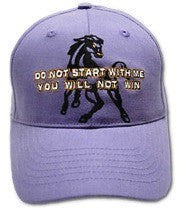 (MBHC9036) "You Will Not Win" Western Cap - Violet