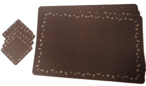 (MBHW7210) "Brands" Western Reversible Placemats & Coasters Set