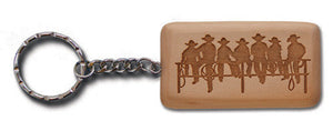 (MBKC5067) "Fence Sitters" Wooden Key Chain