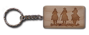 (MBKC5070) "3 Riders" Wooden Key Chain