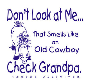 (MBKDS2094) "Check Grandpa" Western Kids T-Shirt