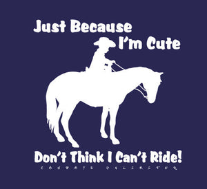 (MBKDS2110) "Can't Ride" Western Kids T-Shirt