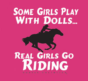 (MBKDS2112) "Real Girls Go Riding" Western Kids T-Shirt