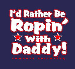 (MBKDS2139) "Ropin' With Daddy" Western Kid's T-Shirt