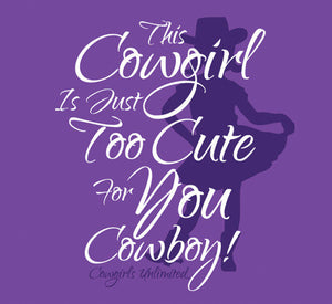 (MBKDS2144) "Too Cute Cowgirl" Western Kid's T-Shirt
