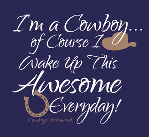 (MBKDS2149) "Awesome Cowboy" Kid's Western T-Shirt