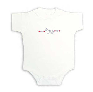 (MBKDS2904) Heart & Horse Embroidered Creeper/Onsie