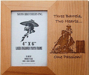 (MBLF1120) "One Passion" Laser Engraved Western Picture Frame