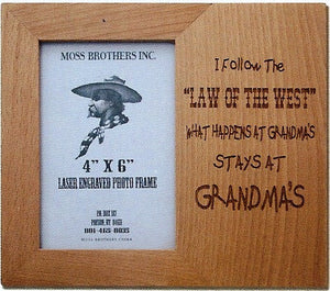 (MBLF2064) "Follow" Laser Engraved Western Picture Frame