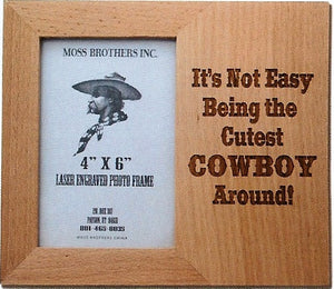 (MBLF2084) "Around Cowboy" Laser Engraved Western Picture Frame