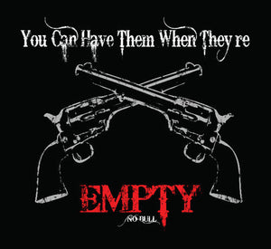 (MBNB3278) "Empty" Western No Bull Adult T-Shirt