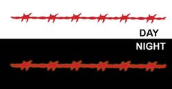 (MBRR8455) "Barbwire" 15in Strip Reflective Trailer Decal